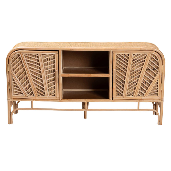 CARABELLA BOHEMIAN NATURAL RATTAN 2-DOOR STORAGE CABINET