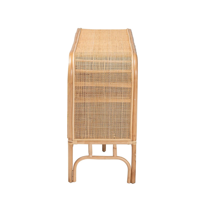 CARABELLA BOHEMIAN NATURAL RATTAN 2-DOOR STORAGE CABINET
