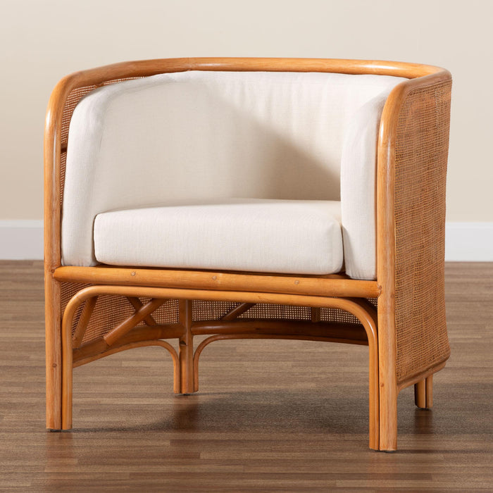 Bandung Bohemian Light Honey Rattan Accent Chair