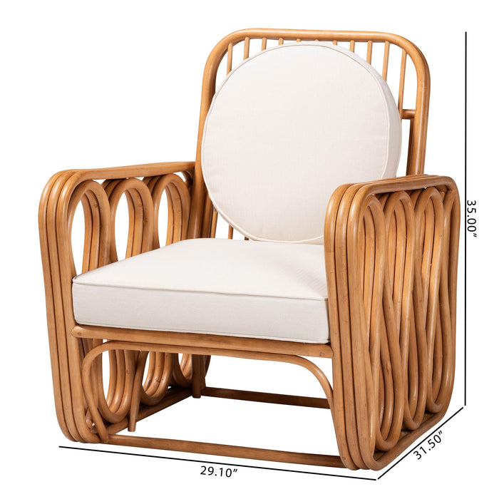 Tiramisu Bohemian Light Honey Rattan Arm Chair