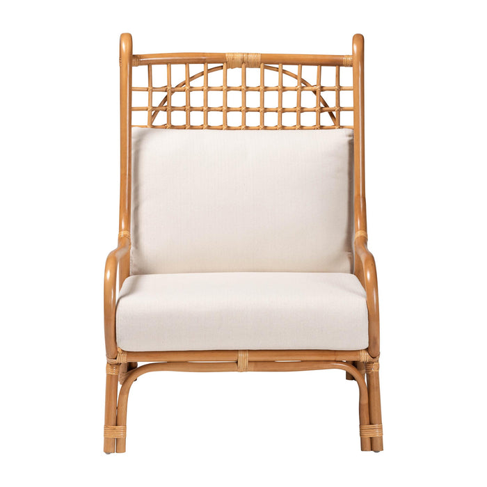 Helina Bohemian Light Honey Rattan Accent Chair