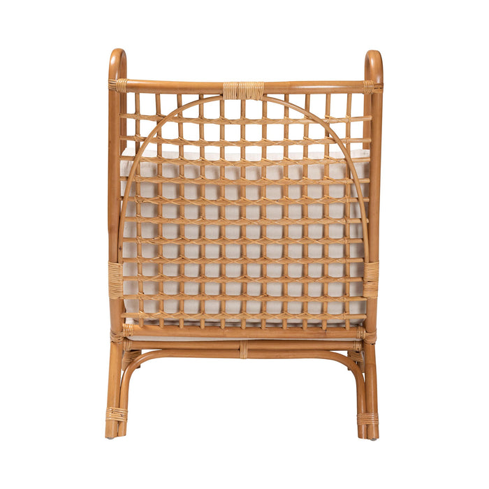 Helina Bohemian Light Honey Rattan Accent Chair