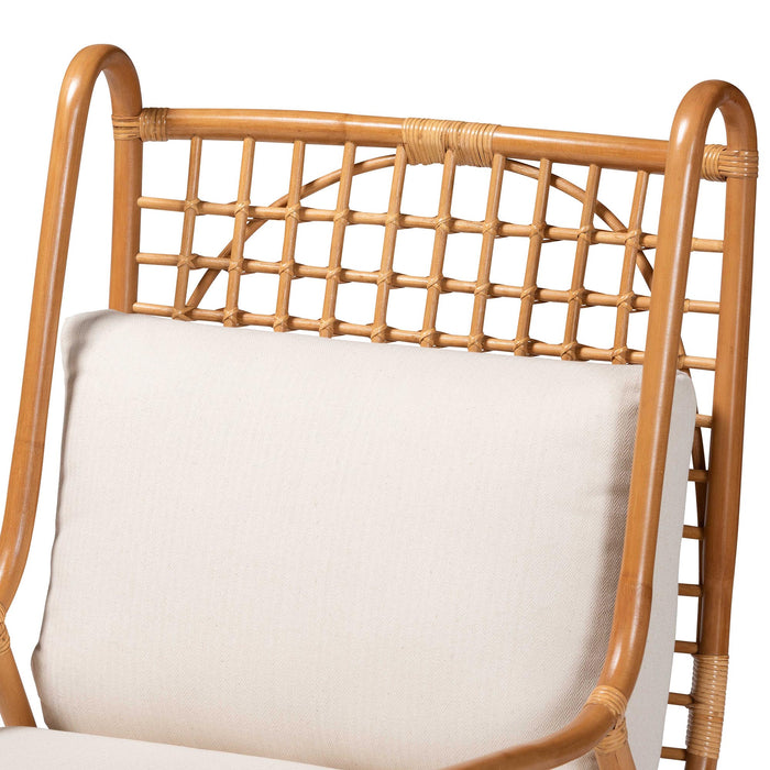 Helina Bohemian Light Honey Rattan Accent Chair