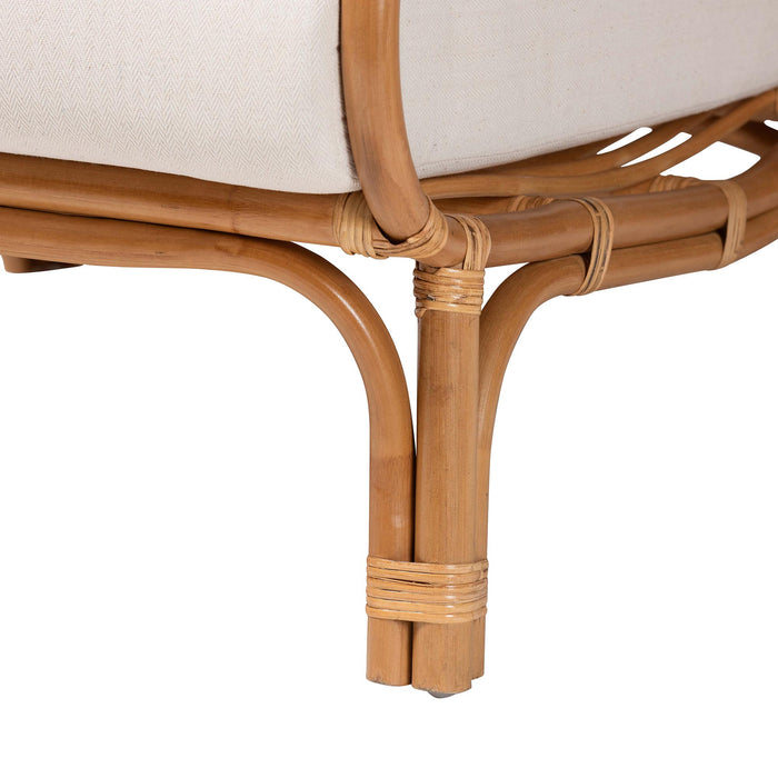 Helina Bohemian Light Honey Rattan Accent Chair