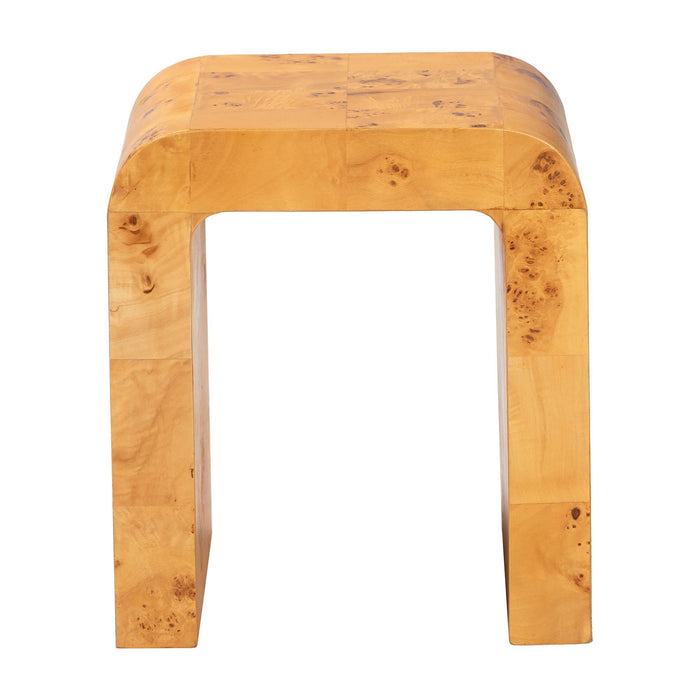 Revelle Mappa Real Burl Wood End Table