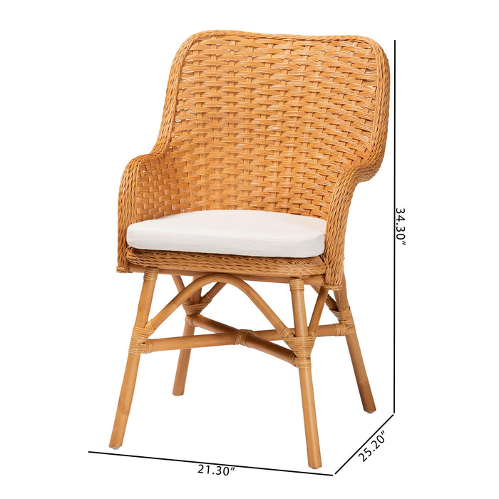Celsie Bohemian Light Honey Rattan Dining Chair
