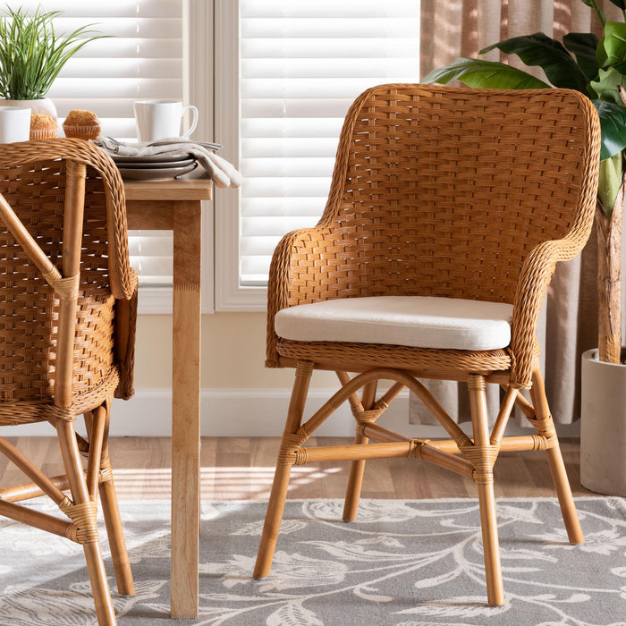 Celsie Bohemian Light Honey Rattan Dining Chair