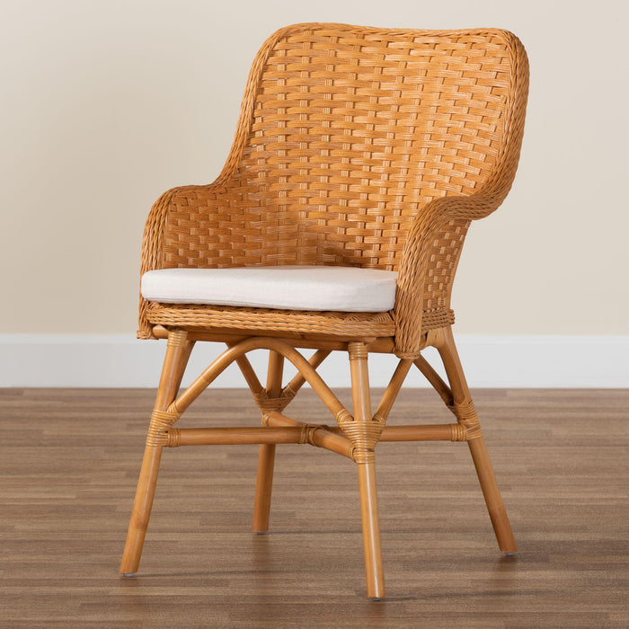 Celsie Bohemian Light Honey Rattan Dining Chair