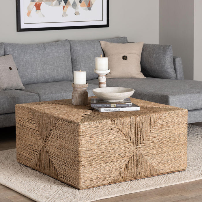 Nakita Japandi Natural Seagrass Coffee Table