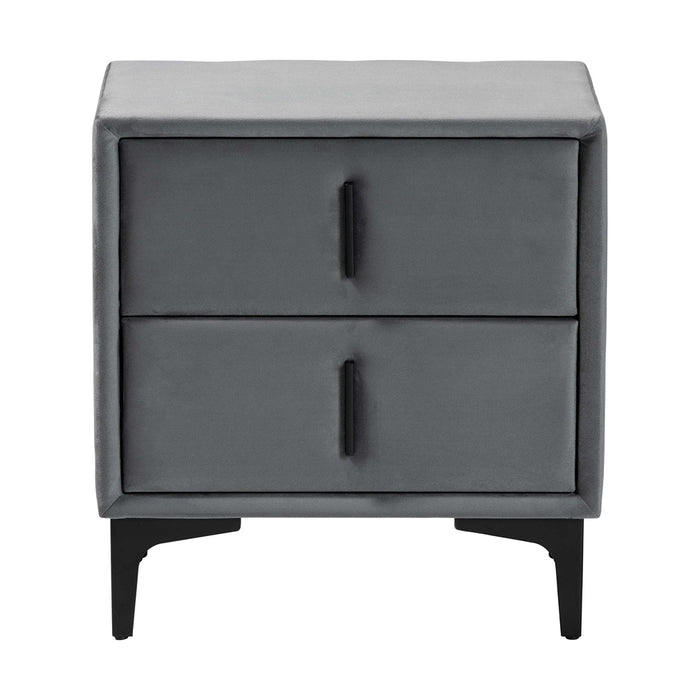 Etienne Velvet 2-Drawer Nightstand