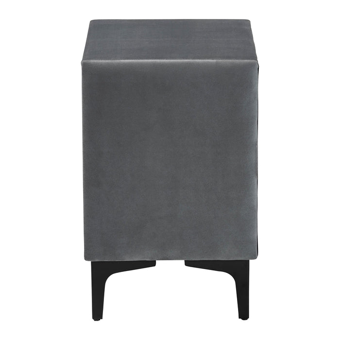 Etienne Velvet 2-Drawer Nightstand