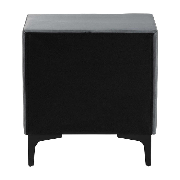Etienne Velvet 2-Drawer Nightstand