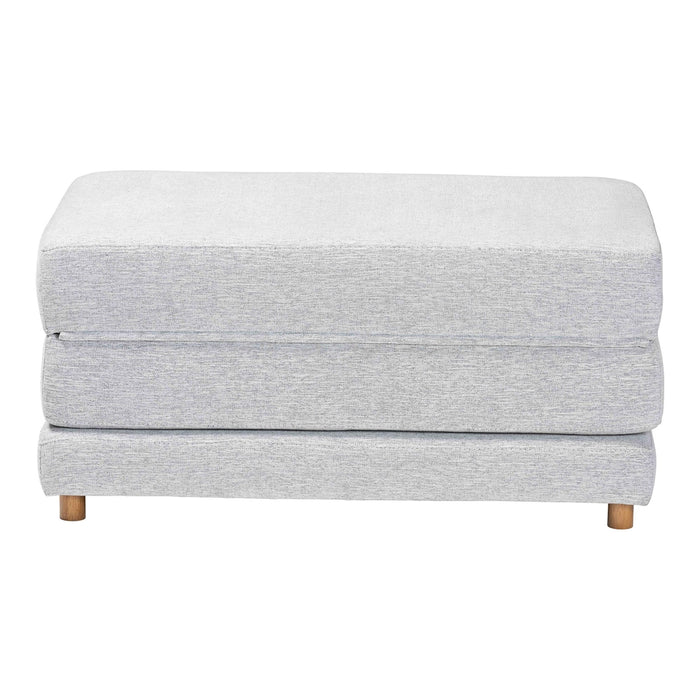 Sabriel Modern Light Grey Fabric Convertible Sleeper Ottoman