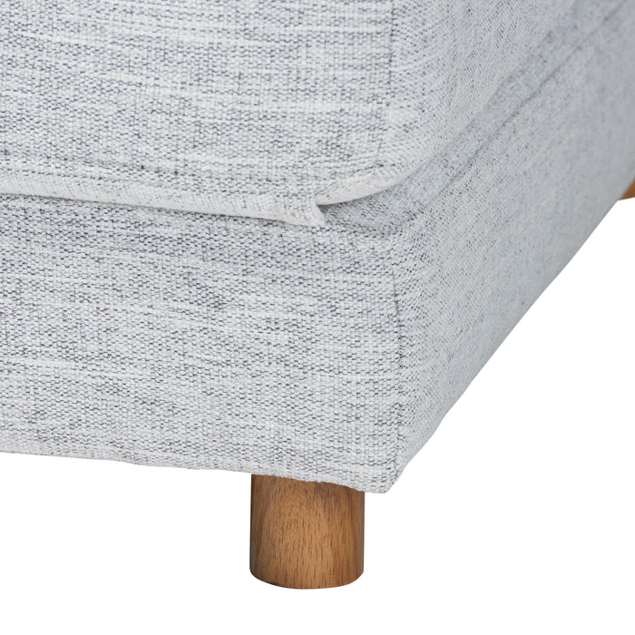 Sabriel Modern Light Grey Fabric Convertible Sleeper Ottoman