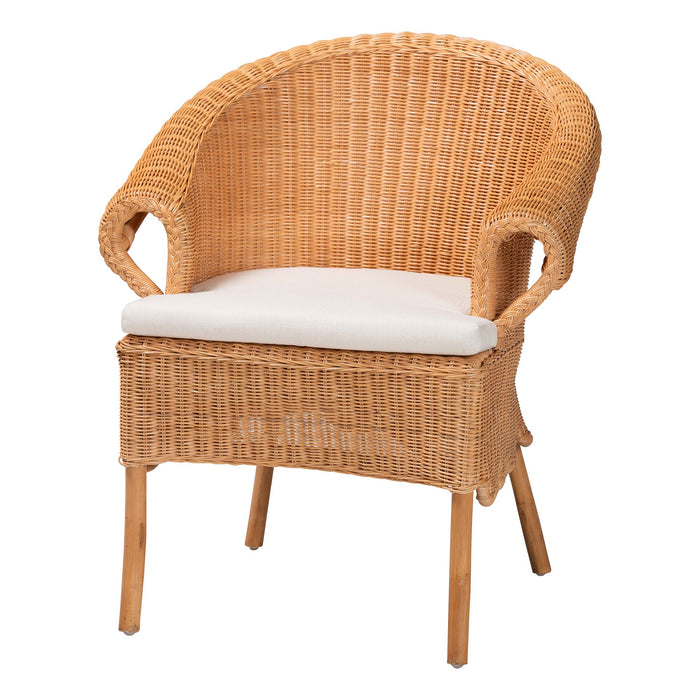 Tamara Bohemian Braided Honey Rattan Dining Chair