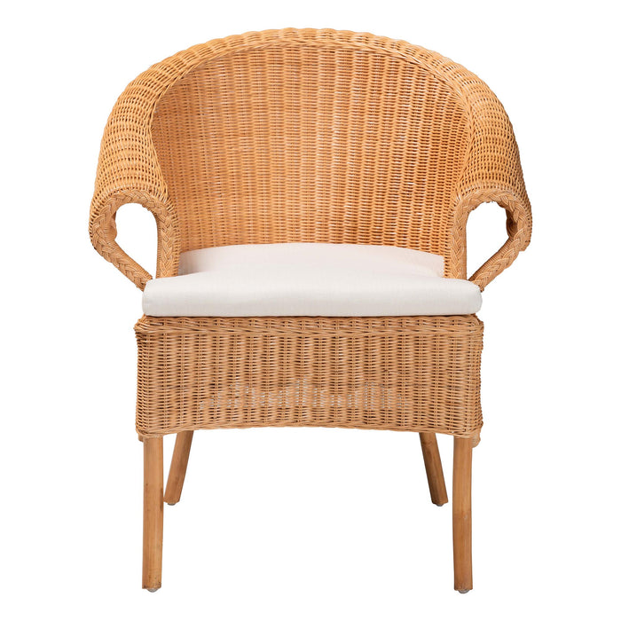 Tamara Bohemian Braided Honey Rattan Dining Chair