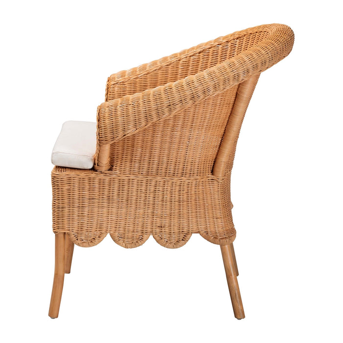 Tamara Bohemian Braided Honey Rattan Dining Chair