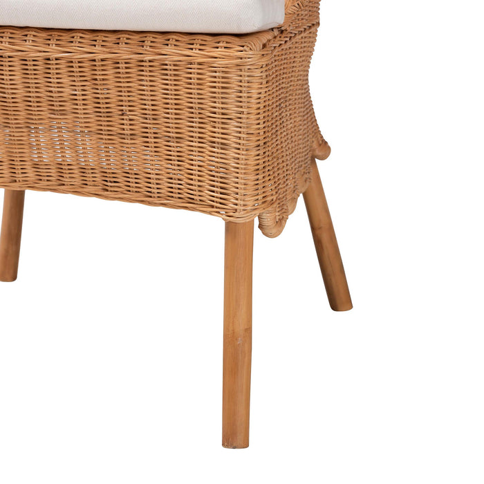Tamara Bohemian Braided Honey Rattan Dining Chair