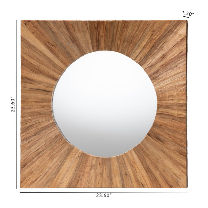 Mosa Bohemian Pealed Grasscloth Accent Mirror