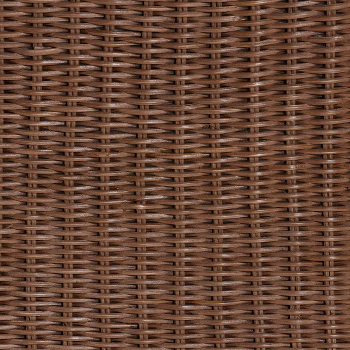 Derris Bohemian Rattan 2-Piece Arm Chair and Footstool Set