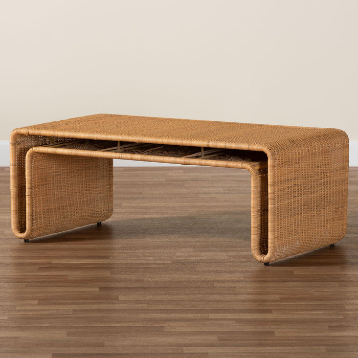 Nevada Bohemian Light Honey Rattan Coffee Table