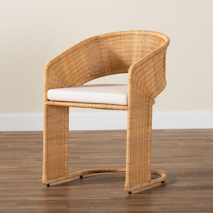 Palm Bohemian Light Honey Rattan Dining Chair