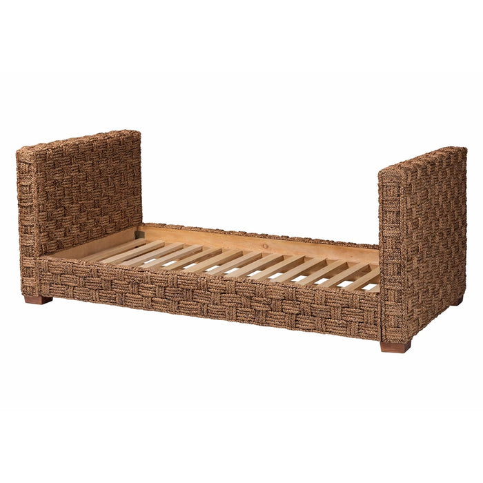 Rhinos Twin Handwoven Seagrass Daybed, Coastal Boho