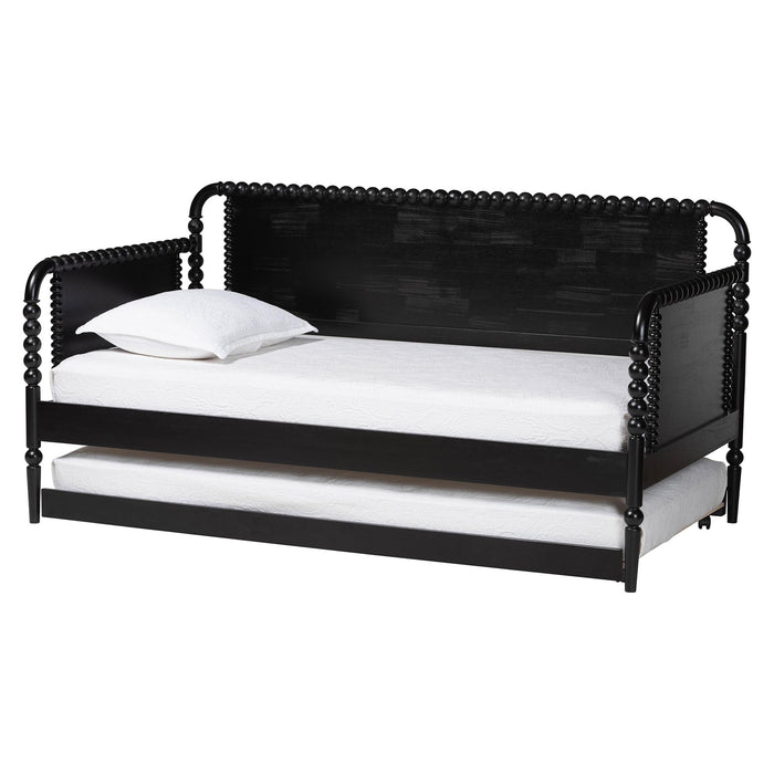 Lucera Twin Daybed with Rolling Trundle/Black