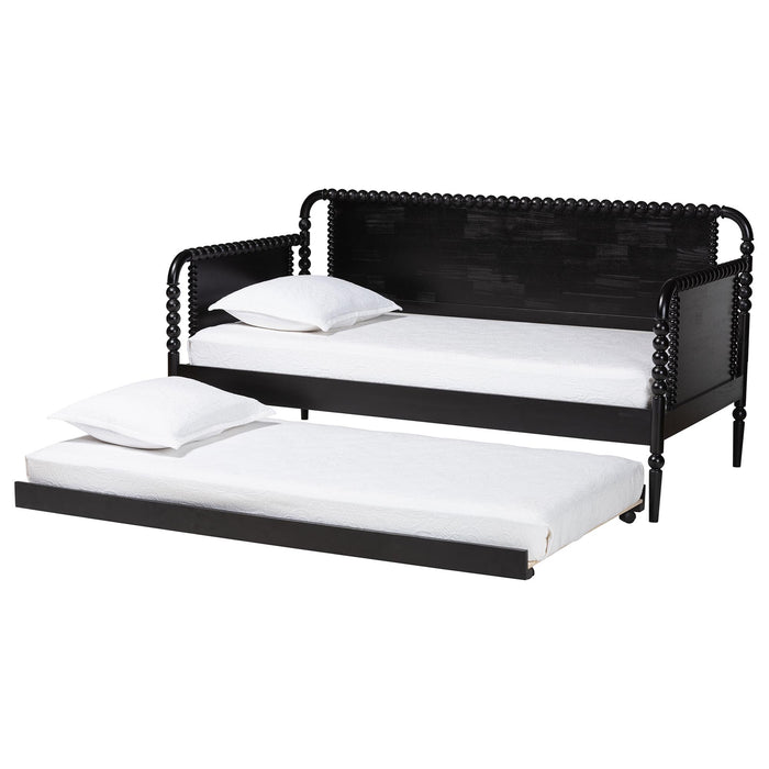 Lucera Twin Daybed with Rolling Trundle/Black