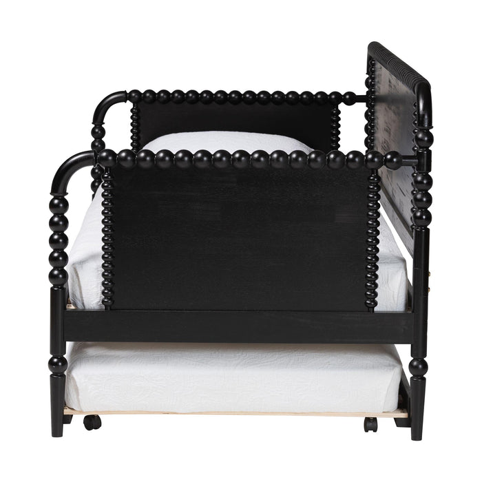 Lucera Twin Daybed with Rolling Trundle/Black