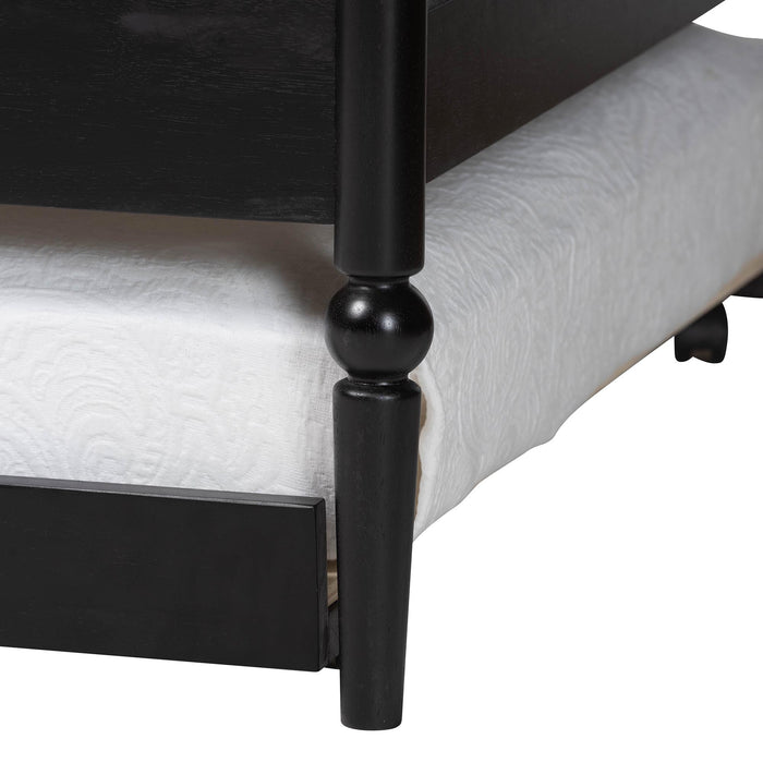 Lucera Twin Daybed with Rolling Trundle/Black