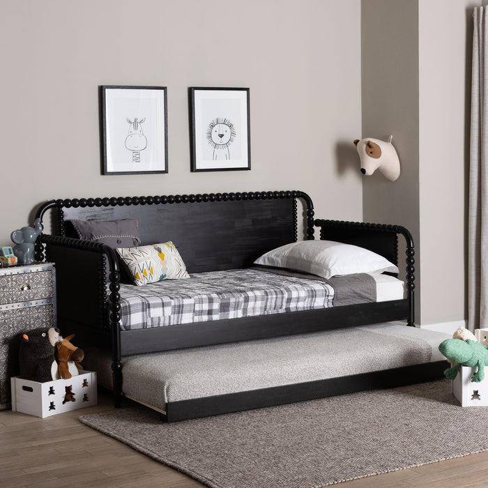 Lucera Twin Daybed with Rolling Trundle/Black