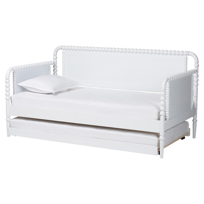 Lucera Twin Daybed with Rolling Trundle/White