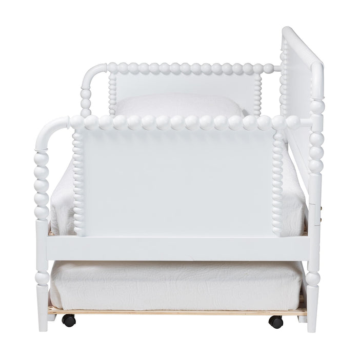 Lucera Twin Daybed with Rolling Trundle/White