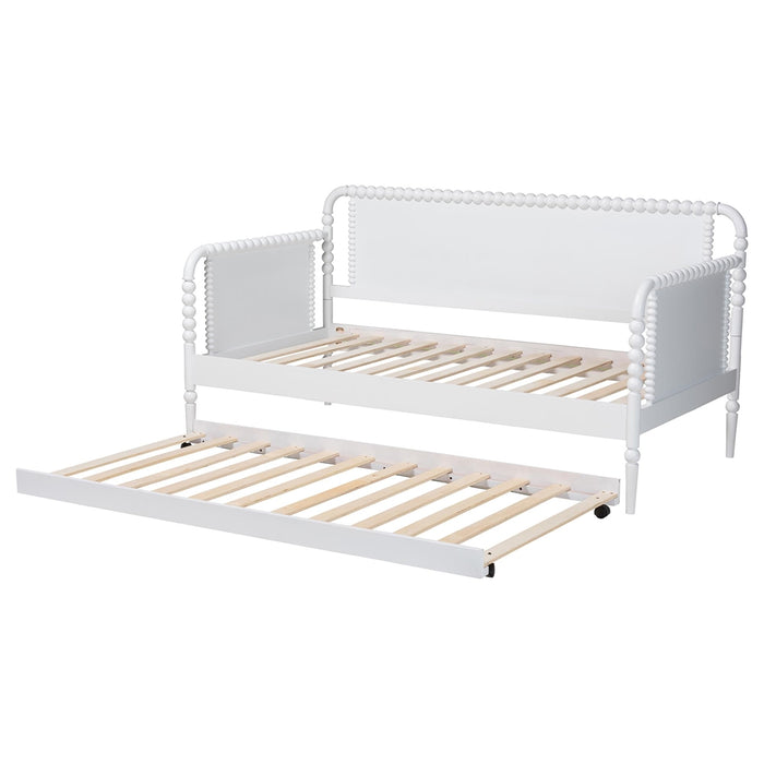 Lucera Twin Daybed with Rolling Trundle/White