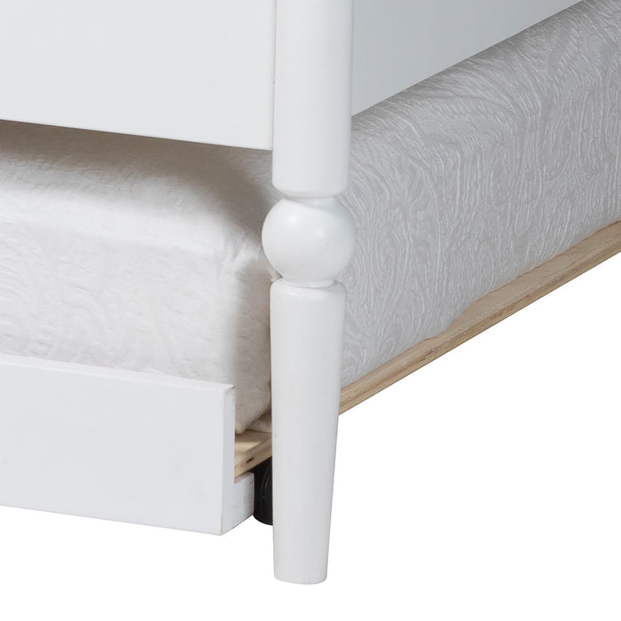 Lucera Twin Daybed with Rolling Trundle/White