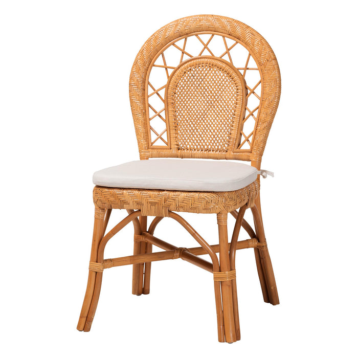 Adam Natural Rattan Dining Chair – Curved Backrest