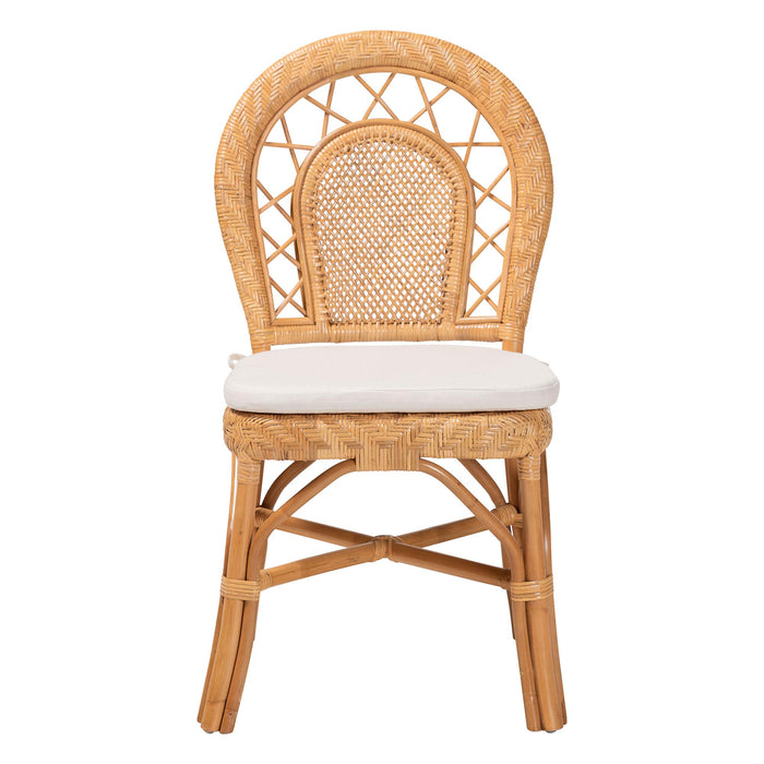 Adam Natural Rattan Dining Chair – Curved Backrest