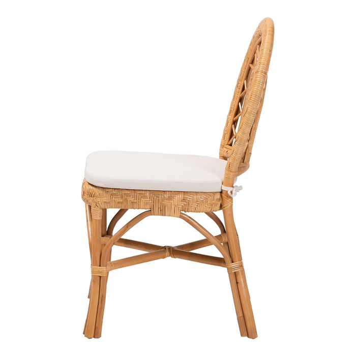 Adam Natural Rattan Dining Chair – Curved Backrest