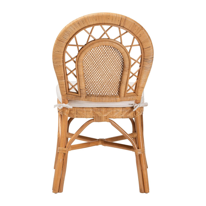 Adam Natural Rattan Dining Chair – Curved Backrest
