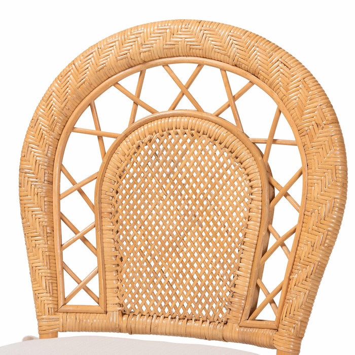 Adam Natural Rattan Dining Chair – Curved Backrest