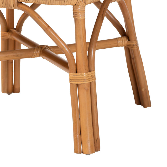 Adam Natural Rattan Dining Chair – Curved Backrest