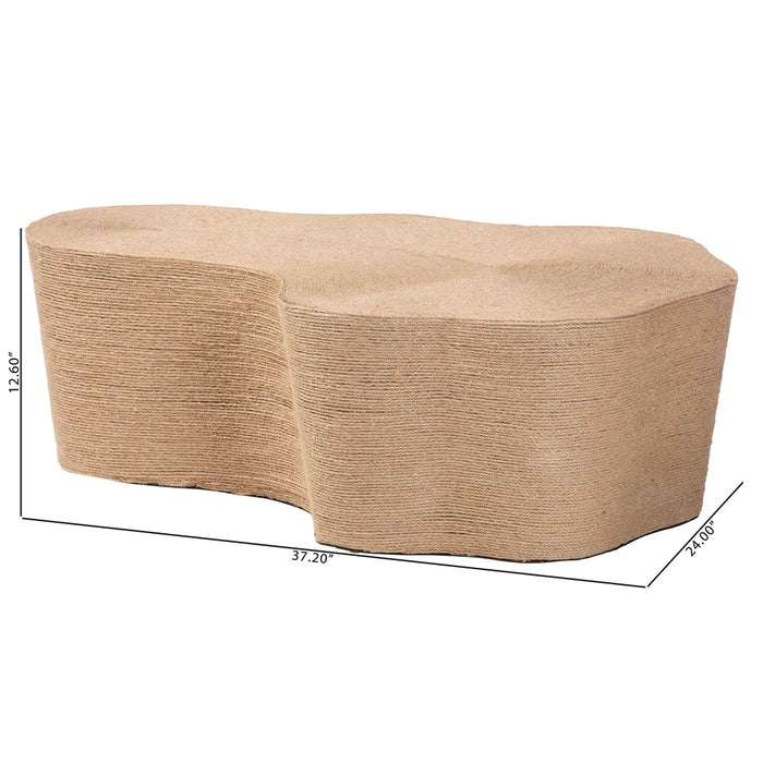 Edna Bohemian Natural Jute Coffee Table