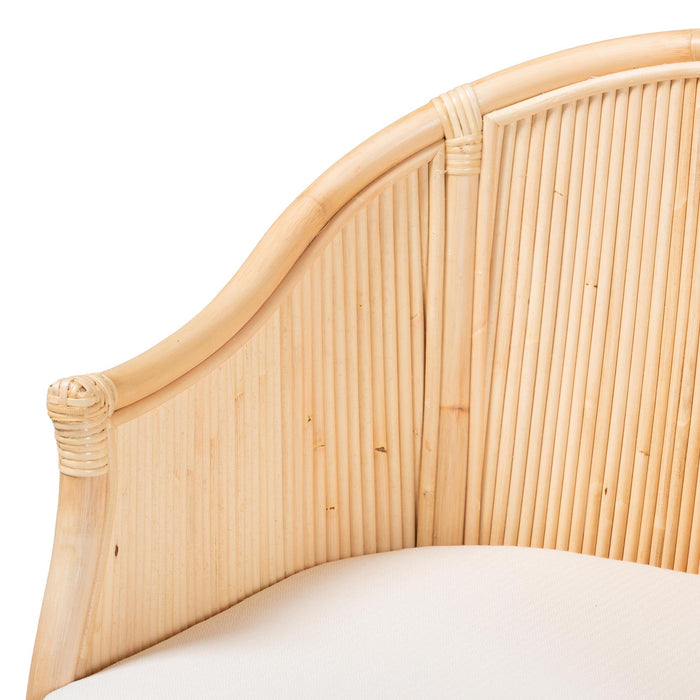 Hollis Natural Rattan Barrel Chair with Cushion – Natural