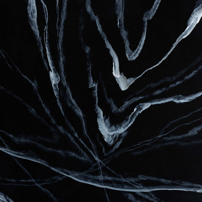 Aponi Round Black Marbled Resin Coffee Table