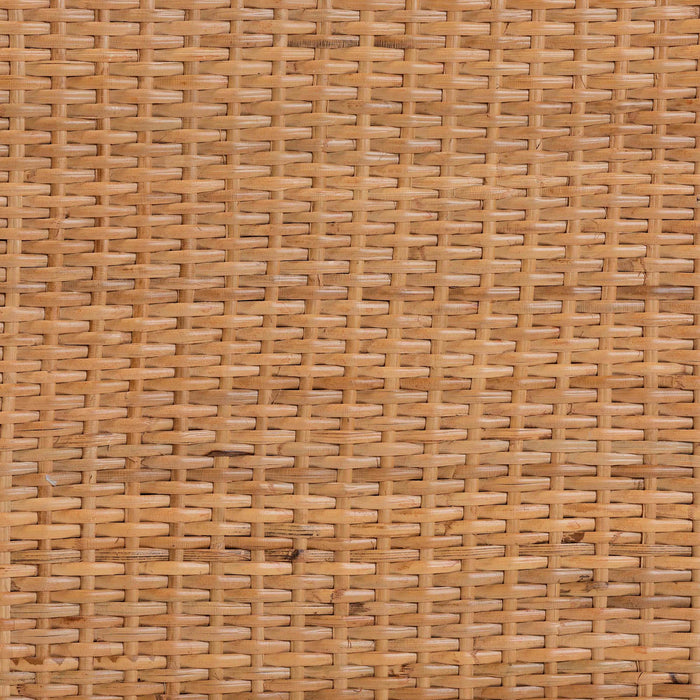 Mortis Natural Rattan Display Shelf with 2-Door Cabinet