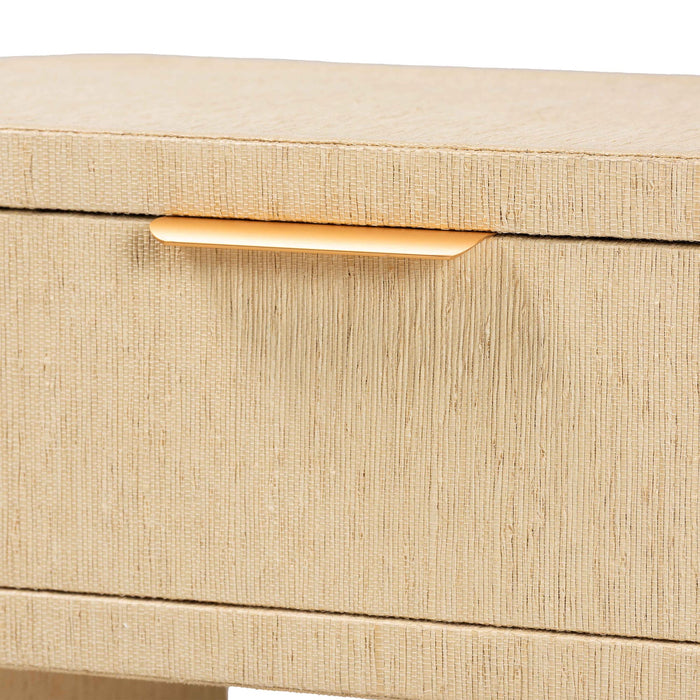 Beauford Grasscloth 1-Drawer Nightstand