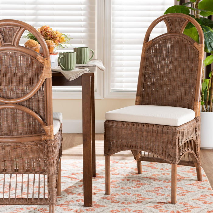 Raya Natural Rattan Dining Chair – High Arched Back