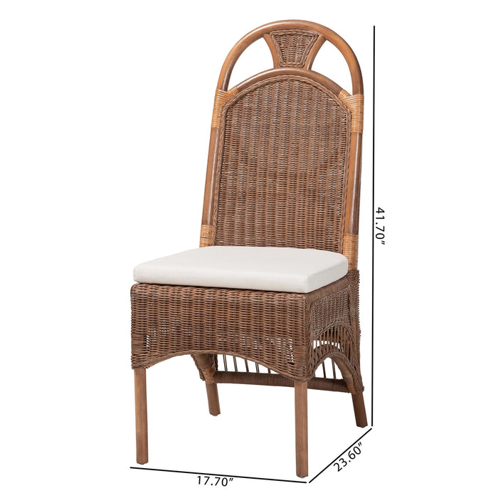 Raya Natural Rattan Dining Chair – High Arched Back