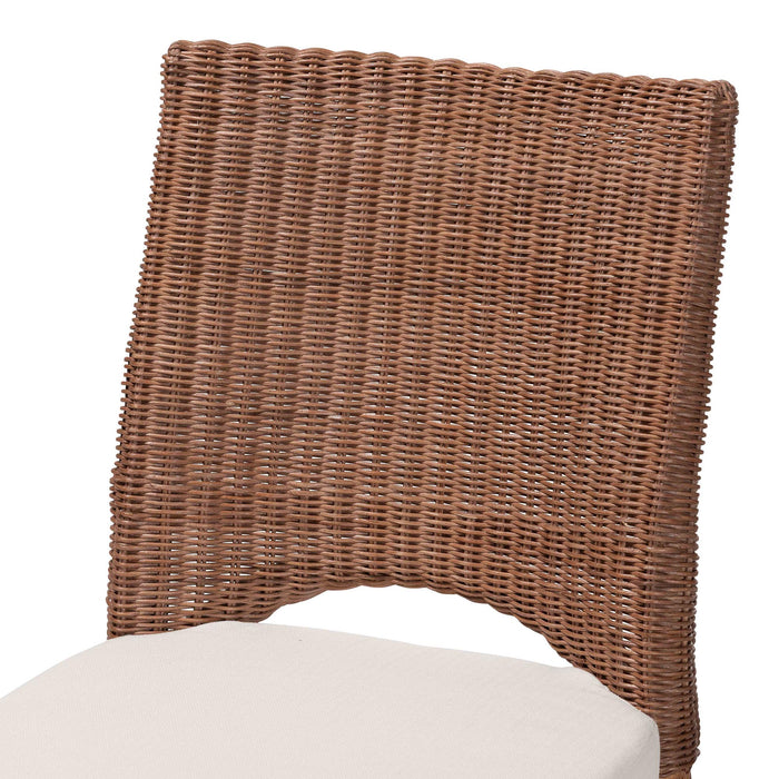 Rivan Natural Rattan Dining Chair – Woven Backrest
